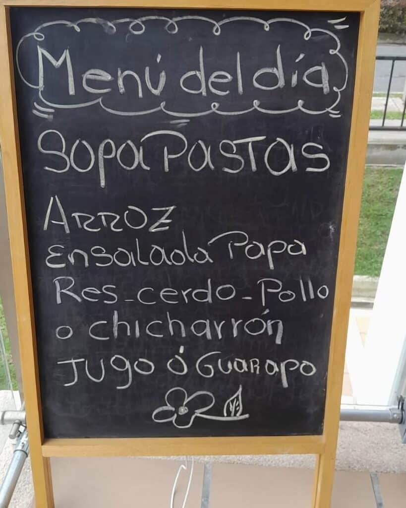 Menu del Dia